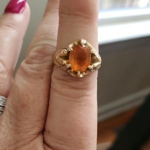 Vintage 10kt gold Citrine Ring